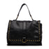 Borsa a mano nera con borchie in metallo Lora Ferres, Borse e accessori Donna, SKU b512000157, Immagine 0